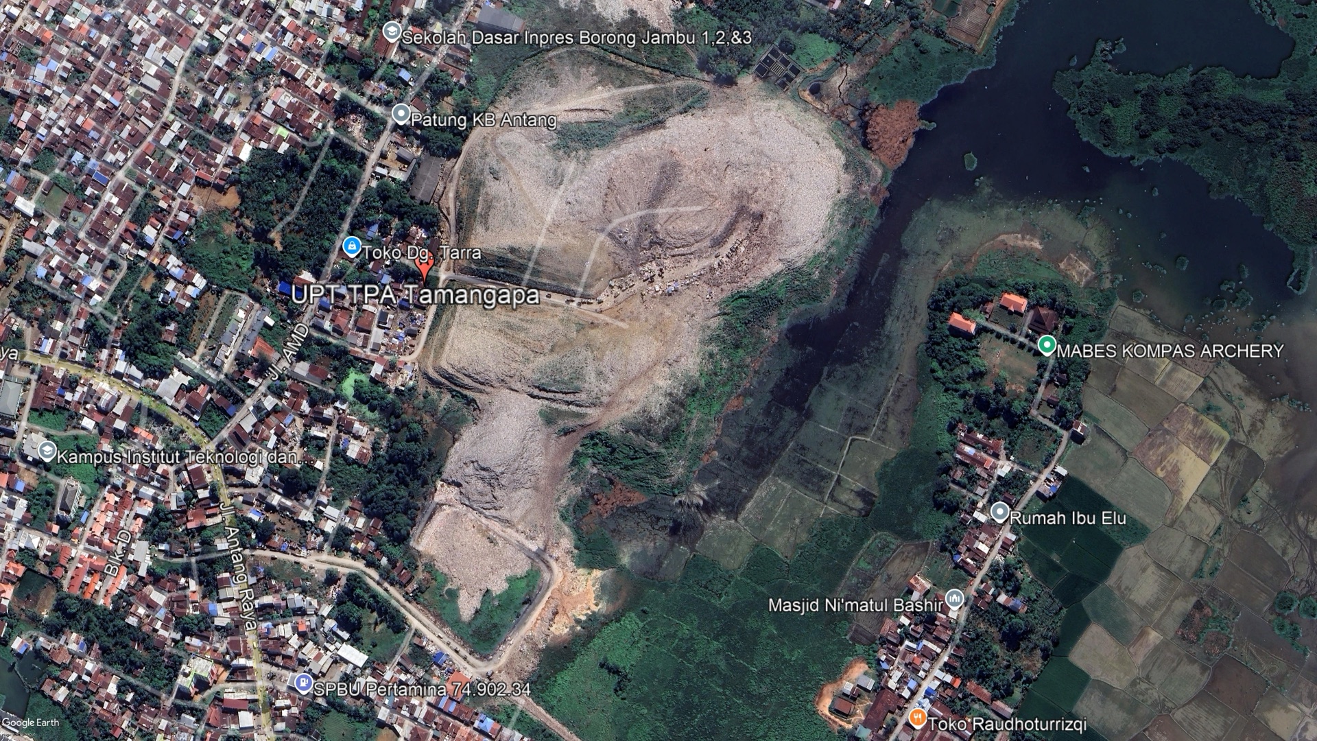 Citra Satelit TPA Tamangapa Tahun 2025